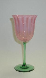 Oriental poppy goblet with green stem